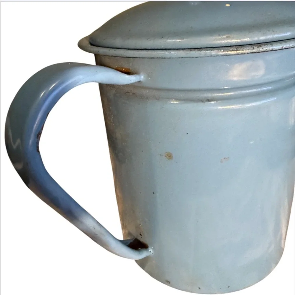 Vtg Blue Enamelware 6